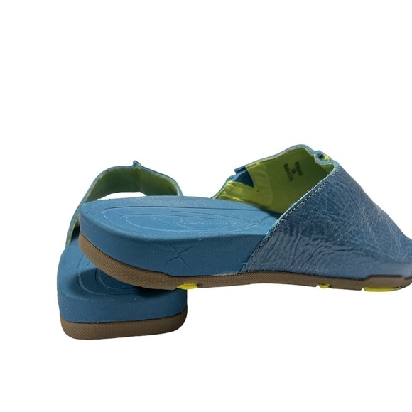 🆕 Twisted X Women's Red Buckle Sandals Slide in Ocean Blue - Picture 4 of 12